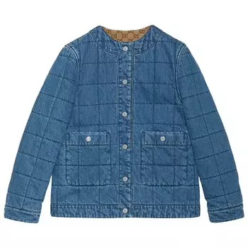 Куртка Gucci Reversible Denim Jacket, цвет Blue/Multicolor