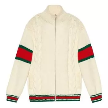 Куртка Gucci Twisted Bomber Jacket For Men Beige, кремовый