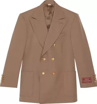Куртка Gucci Wool Double Breasted Jacket Brown, коричневый