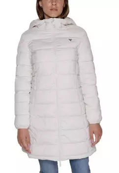 Куртка Guess длинная стеганая, белый