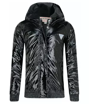Куртка Guess Regular Fit с логотипом на спине, черный