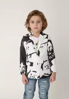 Куртка Gulliver с эффектным принтом, черно-белый