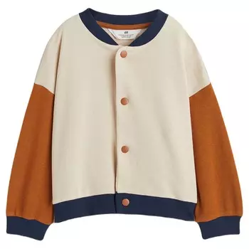 Куртка H&amp;M Baseball Block-coloured, темно-бежевый