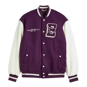 Куртка H&M Baseball, темно-фиолетовый