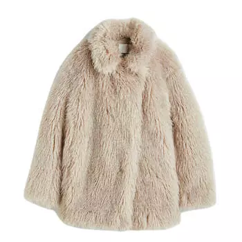 Куртка H&amp;M Fluffy, светло-бежевый