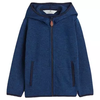 Куртка H&amp;M Knitted Fleece, темно-синий