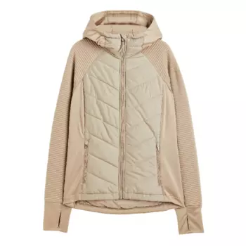 Куртка H&amp;M Padded Hooded, бежевый