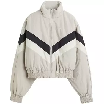 Куртка H&amp;M Padded Nylon, серо-коричневый