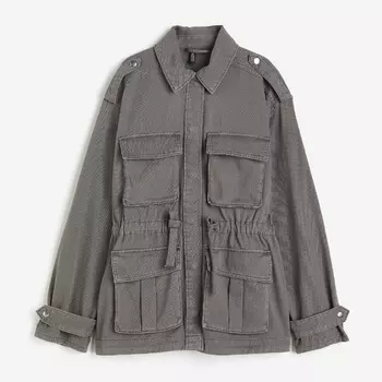 Куртка H&M Cotton Twill Utility, серый