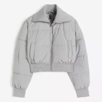 Куртка H&M Puffer, светло-серый