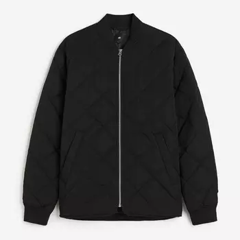 Куртка H&M Quilted Bomber, черный