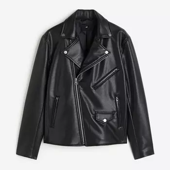 Куртка H&M Regular Fit Biker, черный