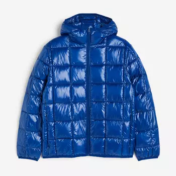 Куртка H&M Regular Fit Lightweight Puffer, синий