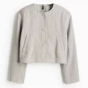 Куртка H&M Shoulder-pad, кремовый