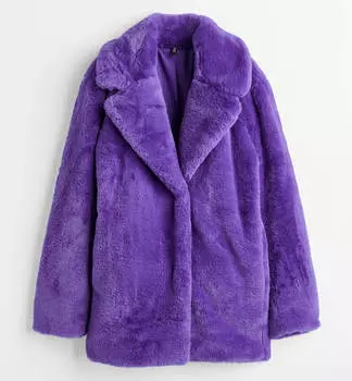 Куртка H&M Teddy, фиолетовый (Размер XS)
