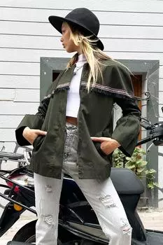 Куртка - Хаки - Классический крой Trend Alaat Stili, хаки