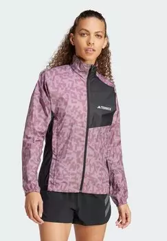 Куртка Hardshell TRAIL RUNNING WIND Adidas Terrex, цвет quiet crimson/preloved fig