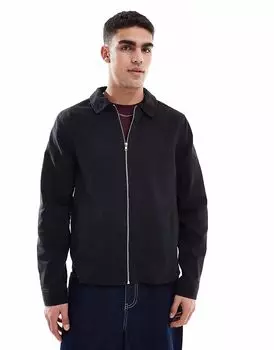 Куртка харрингтон ASOS DESIGN черного цвета