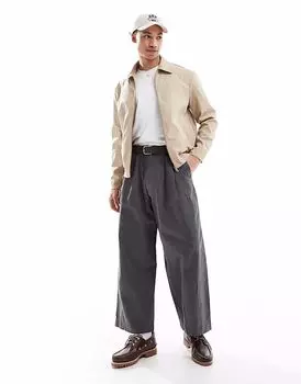 Куртка-харрингтон Brave Soul бежевого цвета с застежкой-молнией спереди