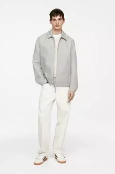 Куртка Харрингтон из хлопка Arket, серый