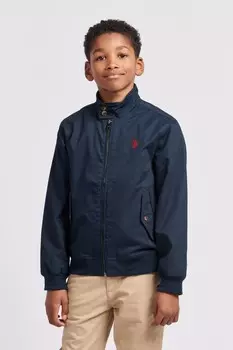Куртка Харрингтон из хлопкового твила для мальчика U.S. Polo Assn, синий