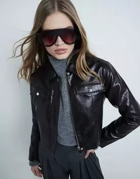 Куртка Харрингтон темно-коричневого цвета River Island