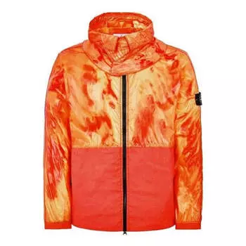 Куртка heat reactive hooded nylon jacket 'orange' Stone Island, оранжевый