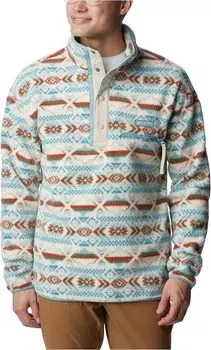 Куртка Helvetia 1/2 Snap Fleece Columbia, цвет Stone Blue Checkered Peaks Multi