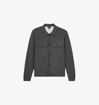 Куртка Heritage с флисовой подкладкой из ткани Reiss, серый