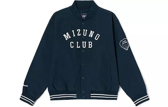 Куртка Heritage унисекс темно-синего цвета Mizuno, темно-синий