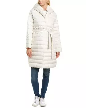 Куртка Herno из кашемира и смесового шелка цвета металлик, белый