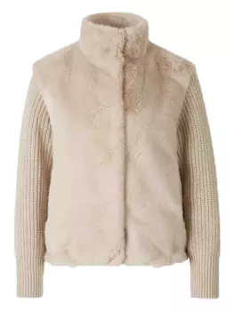 Куртка Herno с ребристыми манжетами из искусственного меха, нейтральный