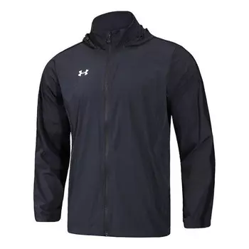 Куртка hooded sports woven jacket 'black' Under Armour, черный