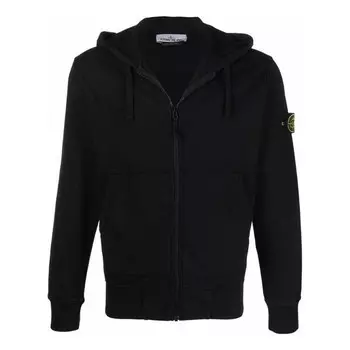 Куртка hooded track jacket 'black' Stone Island, черный