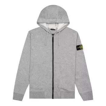 Куртка hooded track jacket 'melange grey' Stone Island, серый