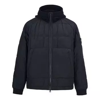 Куртка hoody zip-up jacket 'black' Stone Island, черный