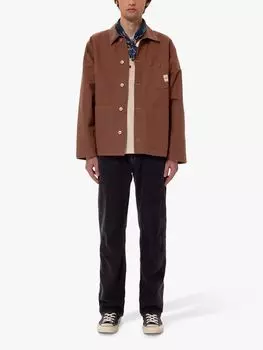 Куртка Howie Chore из вощеного хлопка из органического хлопка Nudie Jeans, коричневый
