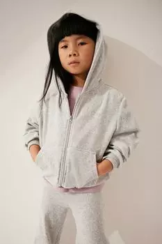 Куртка-Худи из велюра H&M, серый