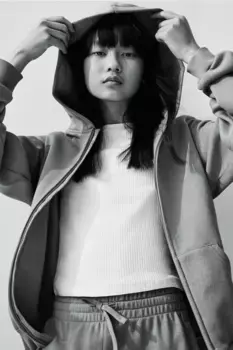 Куртка-худи оверсайз H&M, бежевый