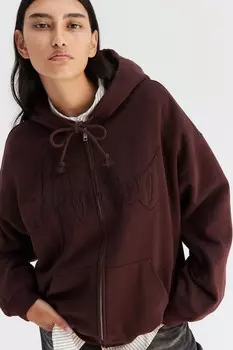 Куртка-Худи оверсайз H&M, коричневый