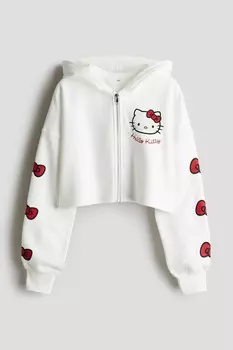 Куртка худи с декоративными деталями H&M, белый