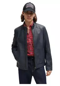 Куртка HUGO Lokis2 10257422 Leather, синий