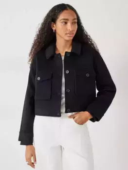 Куртка HUSH Taylah Wool Blend Cropped, черный