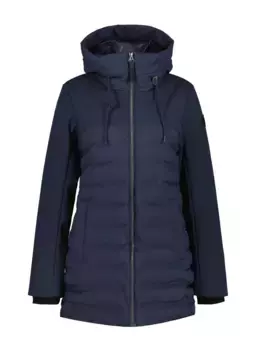 Куртка Icepeak для активного отдыха "D SOFTSHELL JACKE ALBEE", с капюшоном и шнуром, темно-синий