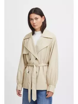 Куртка ICHI Kurzjacke IHFUNOLA JA 20120192 cooler Trenchcoat mit Puffrmeln, натуральный