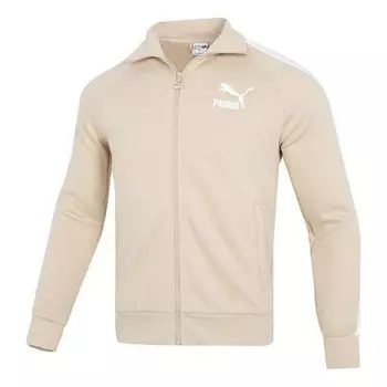Куртка iconic t7 track jacket dk 'beige white' Puma, бежевый