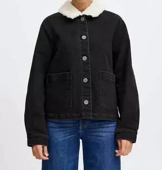 Куртка Ihjeananne черного цвета с эффектом потертости ICHI