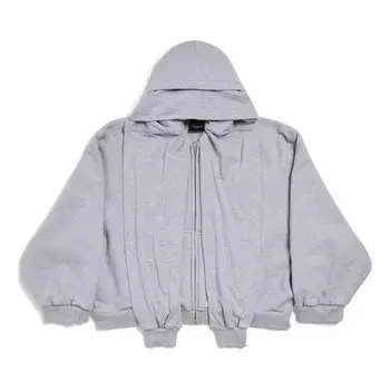 Куртка incognito boxy zip-up hoodie large fit 'grey' Balenciaga, серый