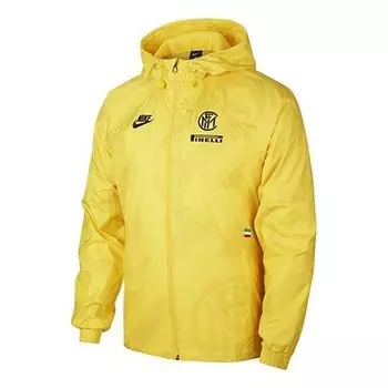 Куртка inter milan x pirelli light water repel zip jacket yellow Nike, желтый