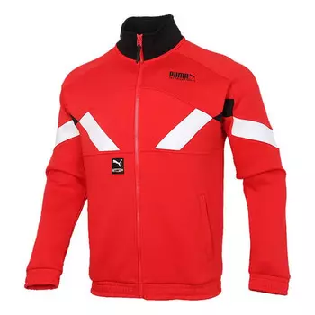 Куртка international game double knit track jacket 'red white black' Puma, красный
